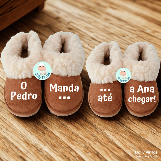 Pantufas NOMES MANDA ATÉ (várias opções) - Adulto