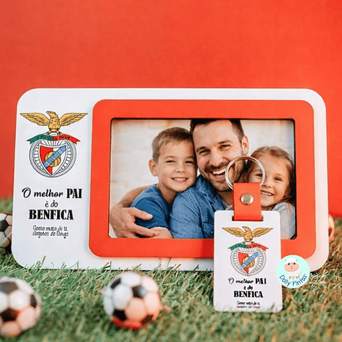Moldura e Porta-chaves MELHOR PAI BENFICA SLB (várias opções)