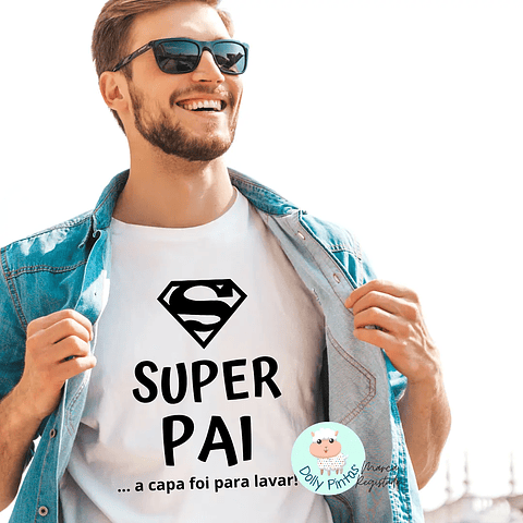 T-shirt SUPER CAPA FOI PARA LAVAR Personalizada  (Adulto)