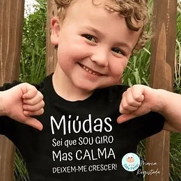 T-shirt DEIXEM-ME CRESCER Personalizada  (Criança)