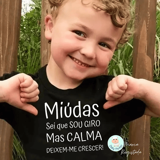 T-shirt DEIXEM-ME CRESCER Personalizada  (Criança)