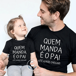 T-shirt QUEM MANDA Personalizada - (Criança e Adulto) 