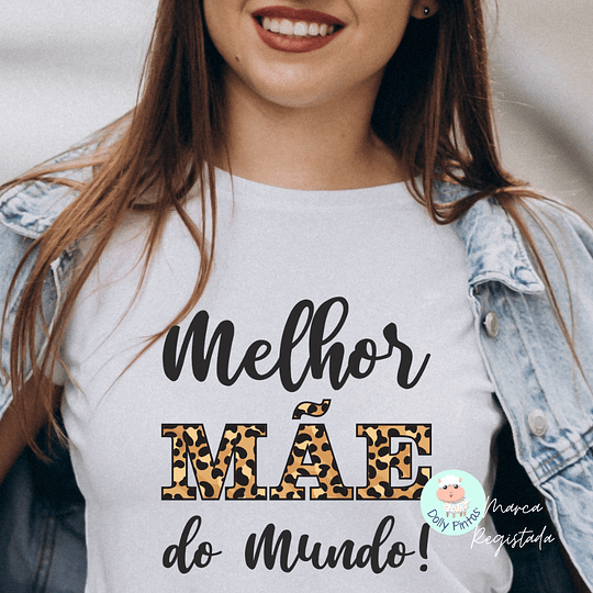 T-shirt MELHOR MÃE DO MUNDO TIGRESA Personalizada (Adulto)