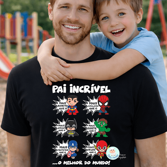 T-shirt SUPER HERÓIS Personalizada (Adulto)