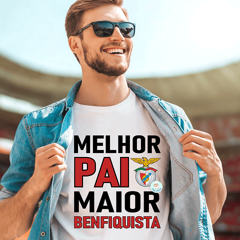 T-shirt PAI BENFIQUISTA SLB Personalizada  (Adulto)