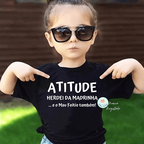 T-shirt ATITUDE e MAU FEITIO Personalizada (Criança e Adulto) 
