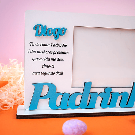 Moldura Foto MADRINHA e PADRINHO Personalizada