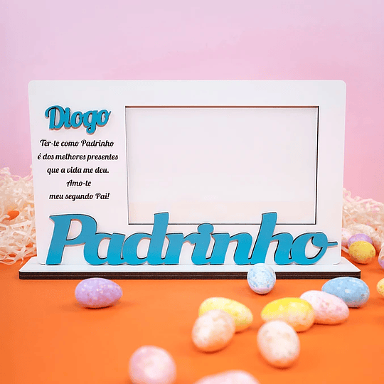Moldura Foto MADRINHA e PADRINHO Personalizada