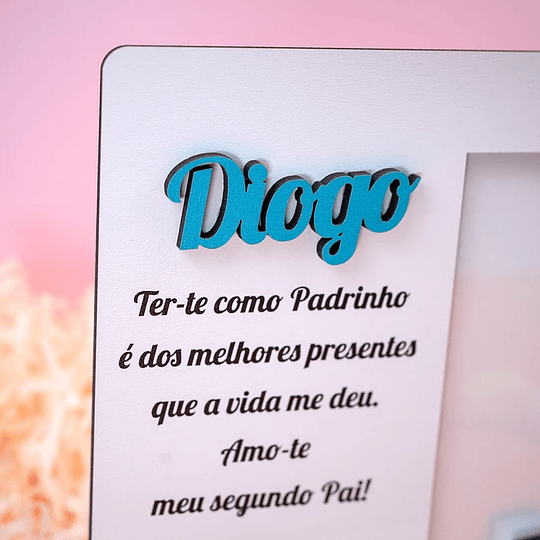 Moldura Foto MADRINHA e PADRINHO Personalizada