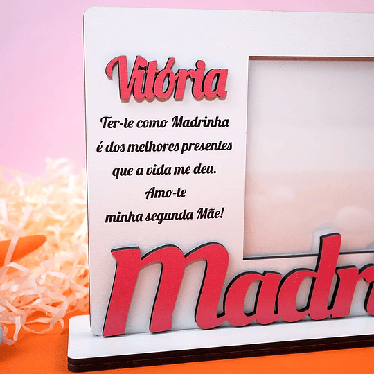 Moldura Foto MADRINHA e PADRINHO Personalizada