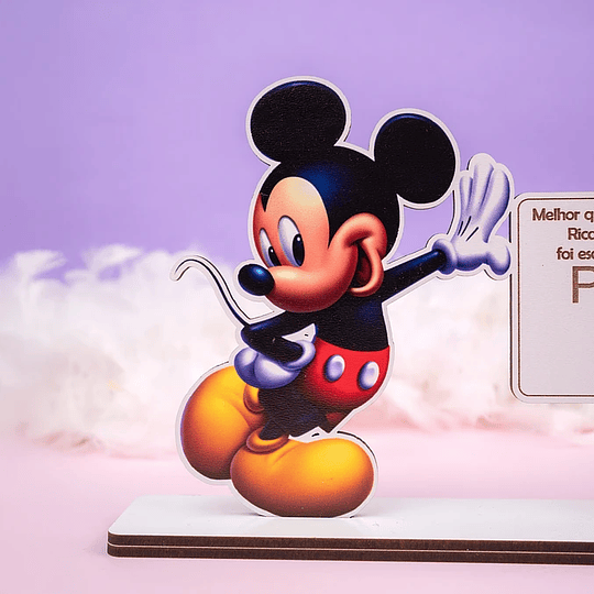 Placa Convite PORTA FOTO Padrinhos MICKEY Personalizada