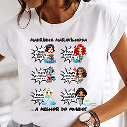 T-shirt MADRINHA PRINCESAS - Edição Limitada Páscoa (Criança e Adulto)