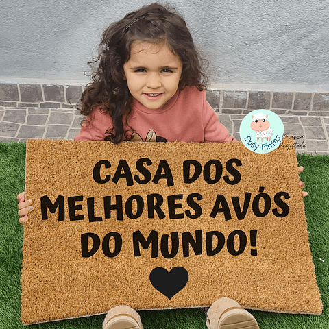 Tapete Entrada "Casa dos Melhores Avós do Mundo" Personalizado