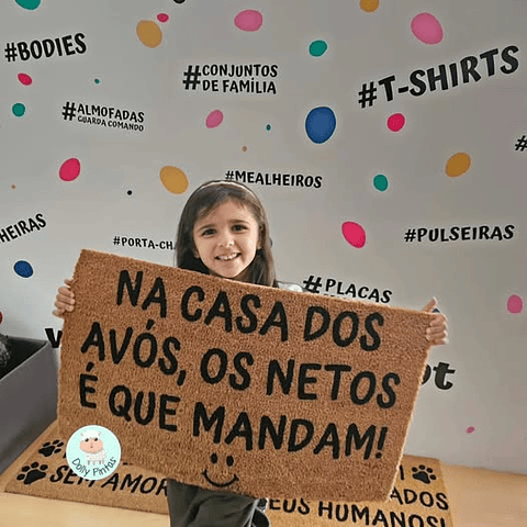 Tapete de Entrada "Na Casa dos Avós, os Netos é que Mandam"