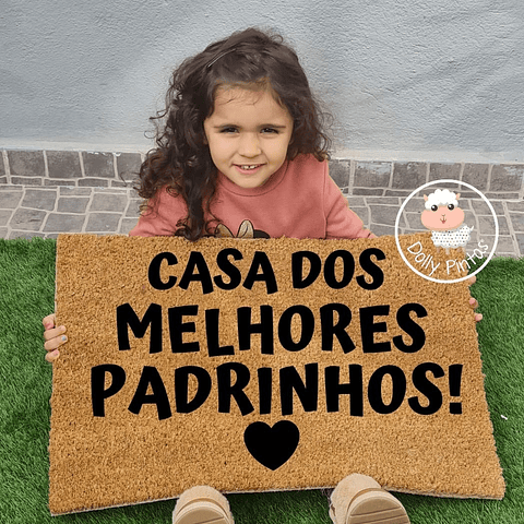 Tapete Entrada "Casa dos Melhores Padrinhos!" Personalizado