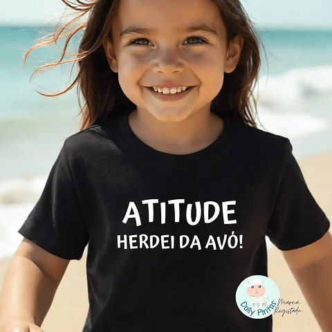 T-shirt "Atitude" Personalizada (criança e adulto)