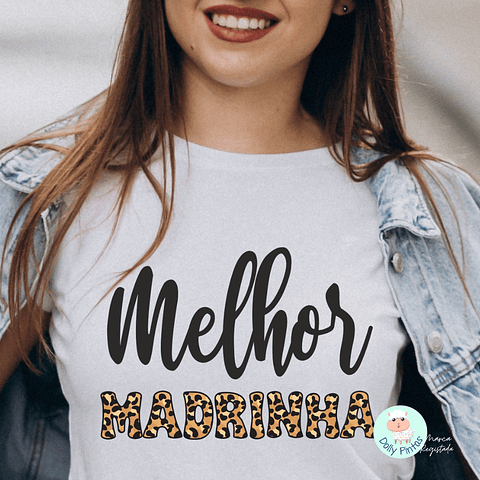 T-shirt "Melhor Madrinha Tigresa" Personalizada (adulto)