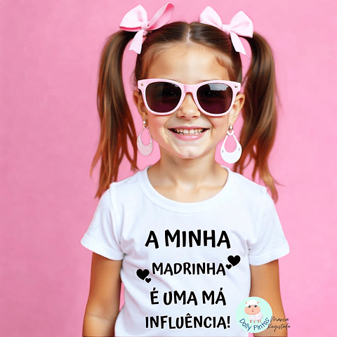 T-shirt "Má Influência" Personalizada (criança e adulto)