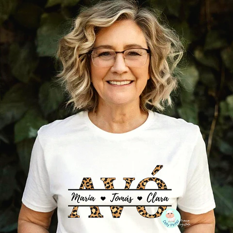 T-shirt "Avó Tigresa com nomes netos" Personalizada (adulto)