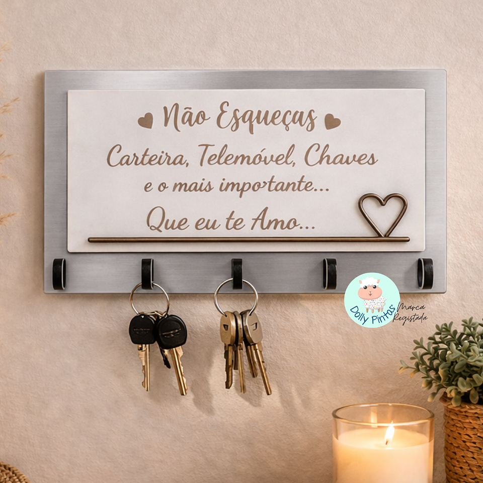 Chaveiro de Parede “Não Esqueças” Personalizado 1