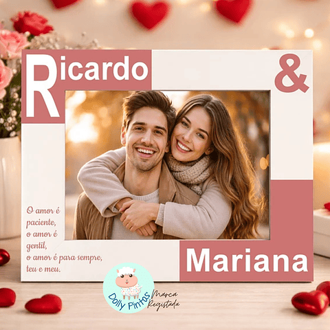 Moldura Foto “Nomes e Dedicatória” Personalizada