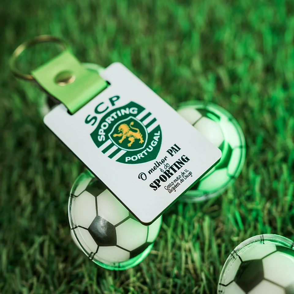 Moldura e Porta-chaves “Melhor Pai Sportinguista” Personalizado 2
