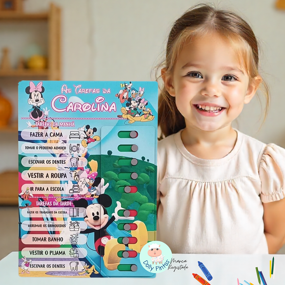 Quadro de Tarefas Diárias Infantil 