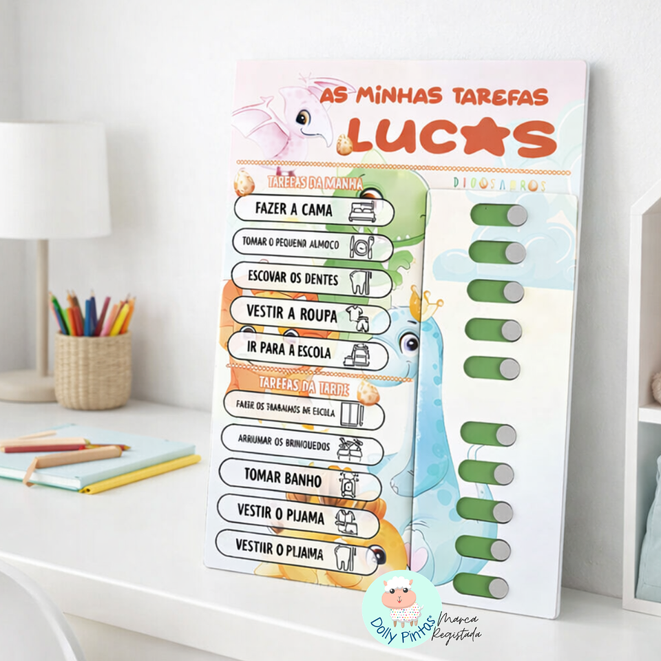 Quadro de Tarefas Diárias Infantil 
