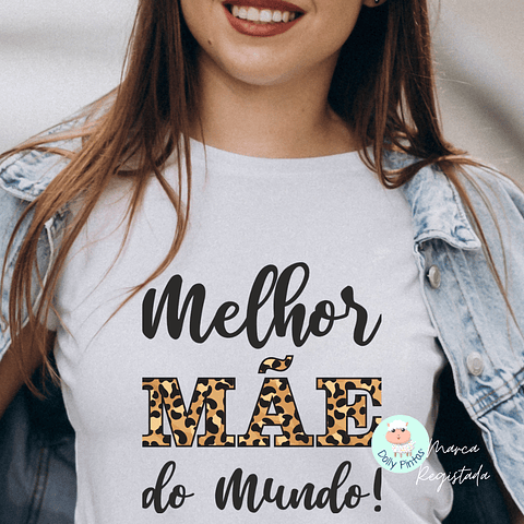 T-shirt "Melhor Mãe do Mundo Tigresa" Personalizada (adulto)