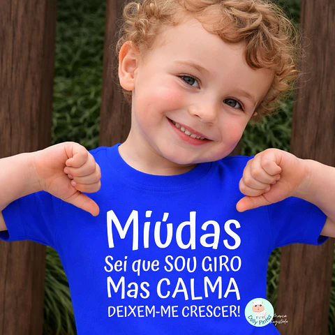 T-shirt "Deixem-me Crescer" Personalizada( criança)