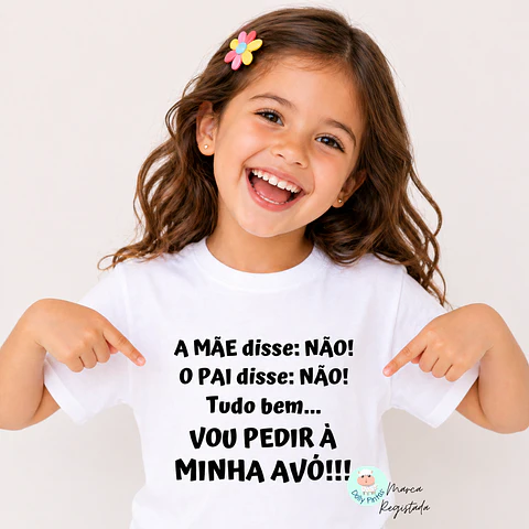 T-shirt "Vou pedir..." Personalizada (criança)