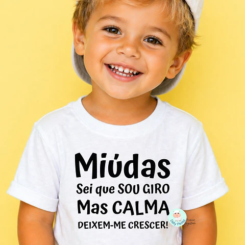 T-shirt "Deixem-me Crescer" Personalizada (criança)