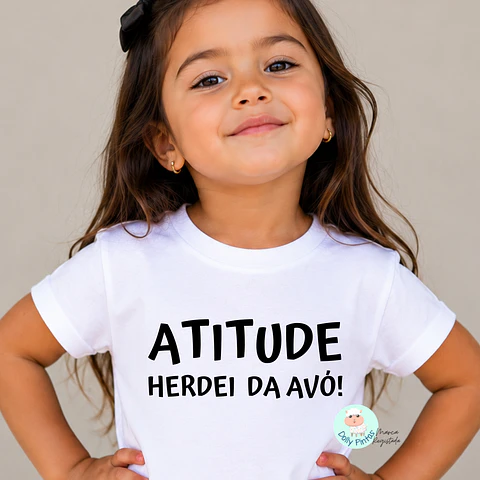 T-shirt "Atitude" Personalizada (criança e adulto)