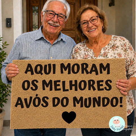 Tapete Entrada "Melhores Avós do Mundo" Personalizado