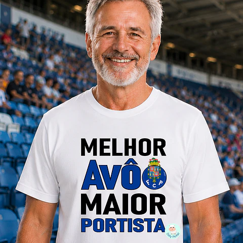 T-shirt "Avô Portista Fcp" Personalizada (adulto)