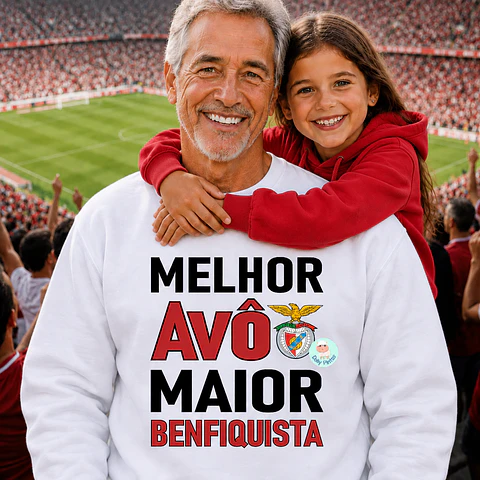 Sweat "Avô Benfiquista Slb" Personalizada (adulto)