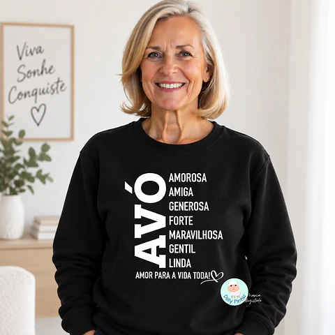 Sweat "Avó Amor para a Vida Toda" Personalizada (adulto)