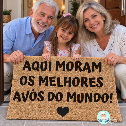 Tapete Entrada "Melhores Avós do Mundo" Personalizado