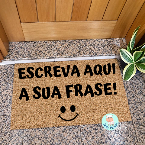 Tapete Entrada "A Sua Frase" Personalizado
