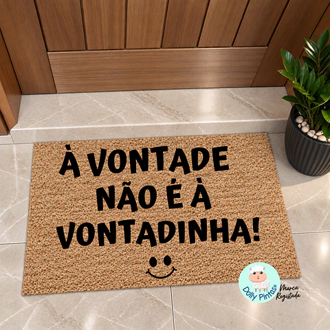 Tapete Entrada "À vontade não é à vontadinha!" Personalizado