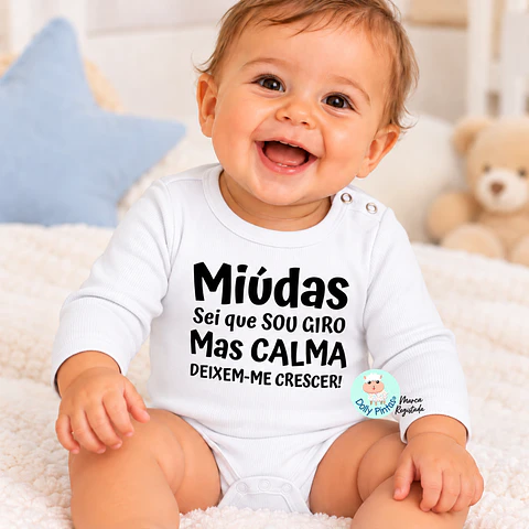 Body "Deixem-me Crescer" Personalizada (bebé)