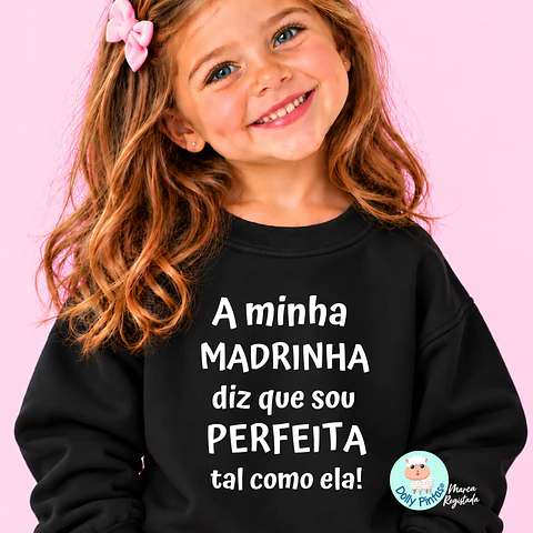 Sweat "Perfeita (o)" Personalizada (criança)