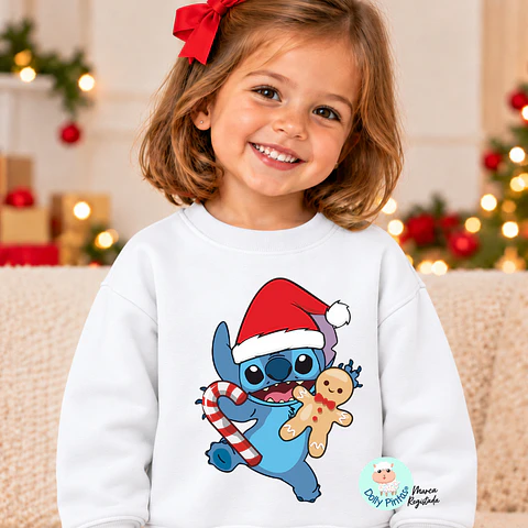Camisola Sweat Natal "Stitch Fun" Personalizada (criança e adulto)