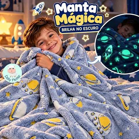 Manta Mágica ESPAÇO (brilha no escuro)