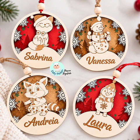 Bolas de Natal "Fofinhas" Personalizadas