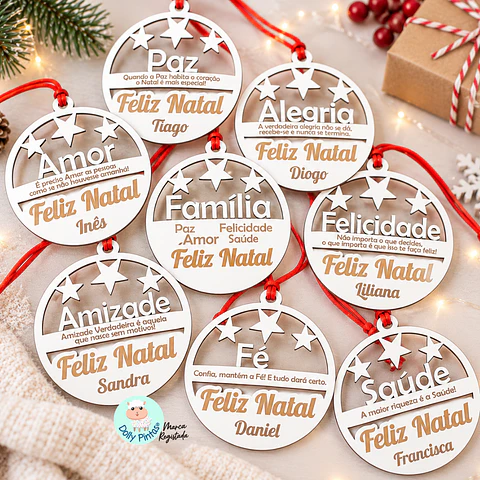 Bolas de Natal "Desejos" personalizadas