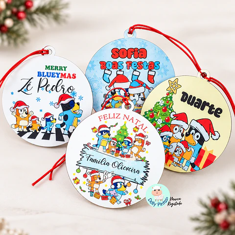 Bolas Natal "Bingo Bluey" personalizadas