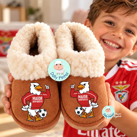 Pantufas "Águia Maior Benfiquista SLB" - Criança e Adulto