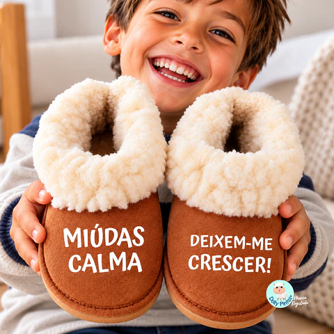 Pantufas "Deixem-me crescer" Personalizadas - Criança e Adulto