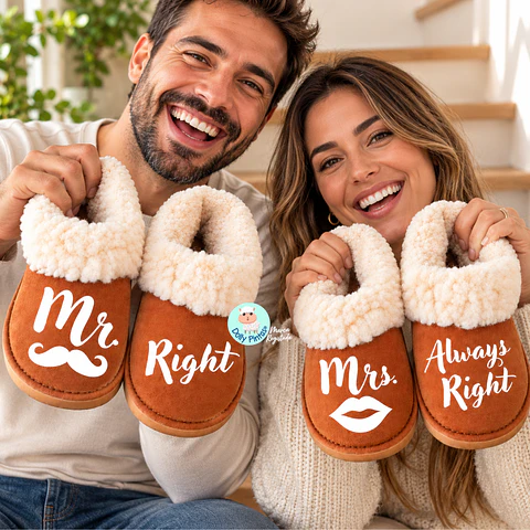 Pantufas "Mr. & Mrs. Right" - Adulto
